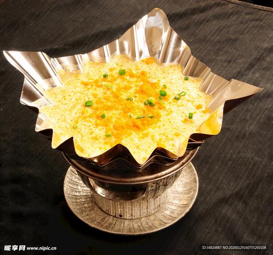 金黄酥脆玉米烙摄影图
